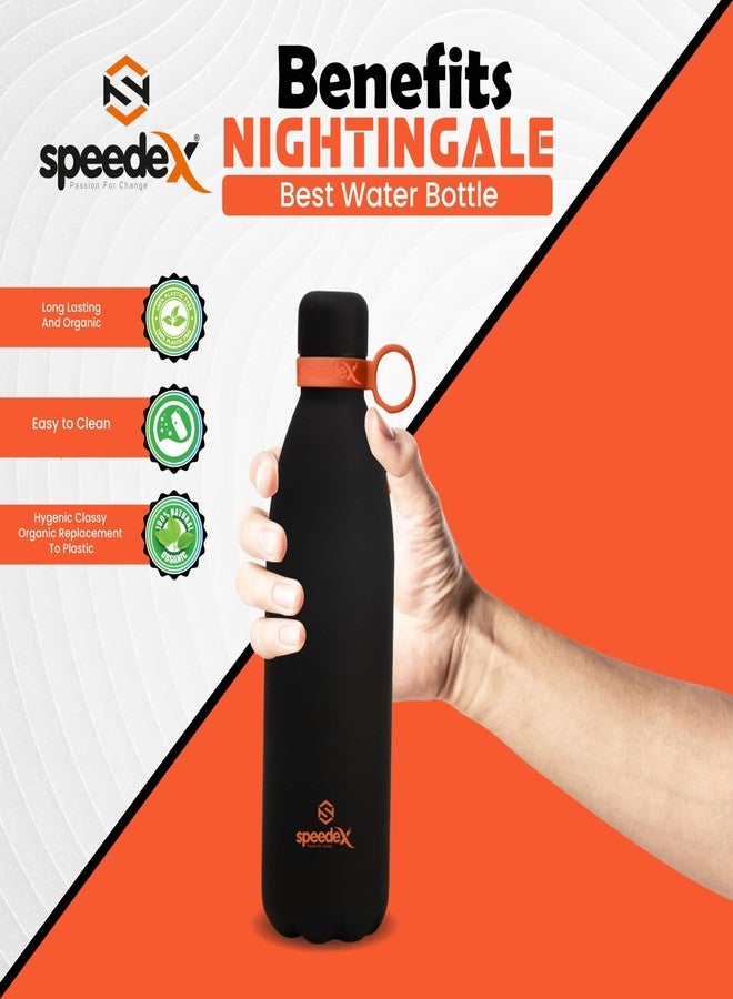 سبيديكس ترمس سبيدكس - 1000 مل، معزول بتفريغ الهواء، مصنوع من الفولاذ المقاوم للصدأ، مناسب للأطفال والرجال والنساء - ترمس مثالي للمدرسة والمكتب والسفر، لحفظ المشروبات الساخنة والباردة - لون أسود - Image 4